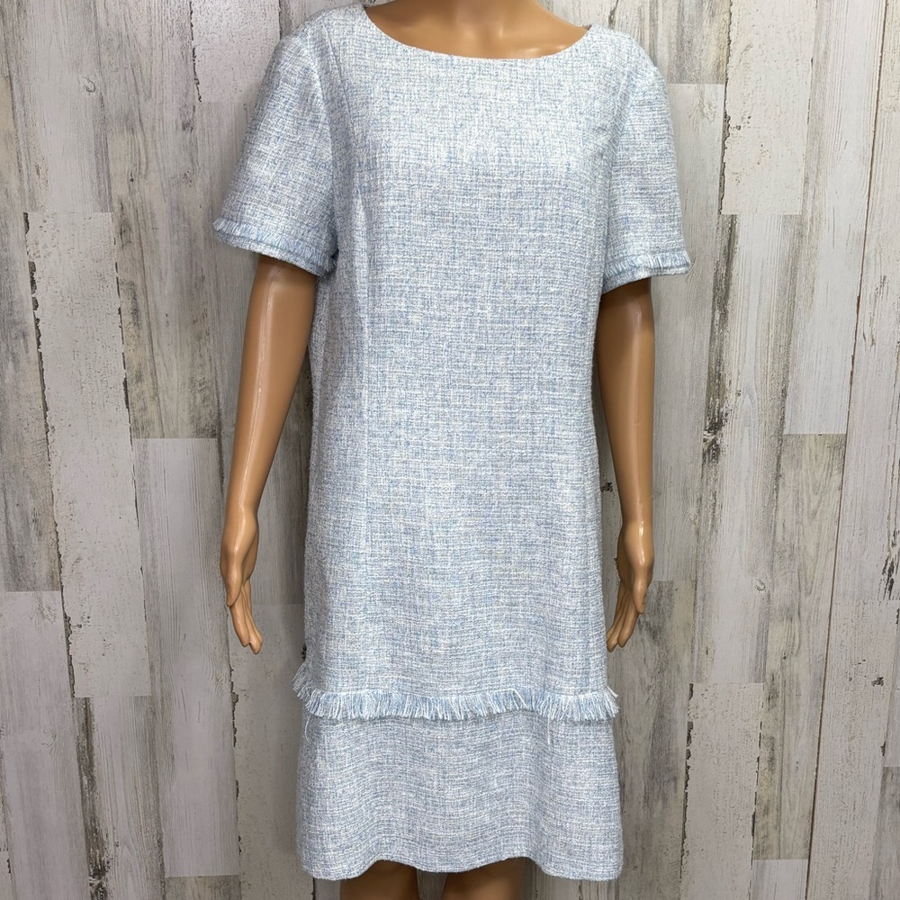 Preston & York Sky Blue Textured Midi Dress